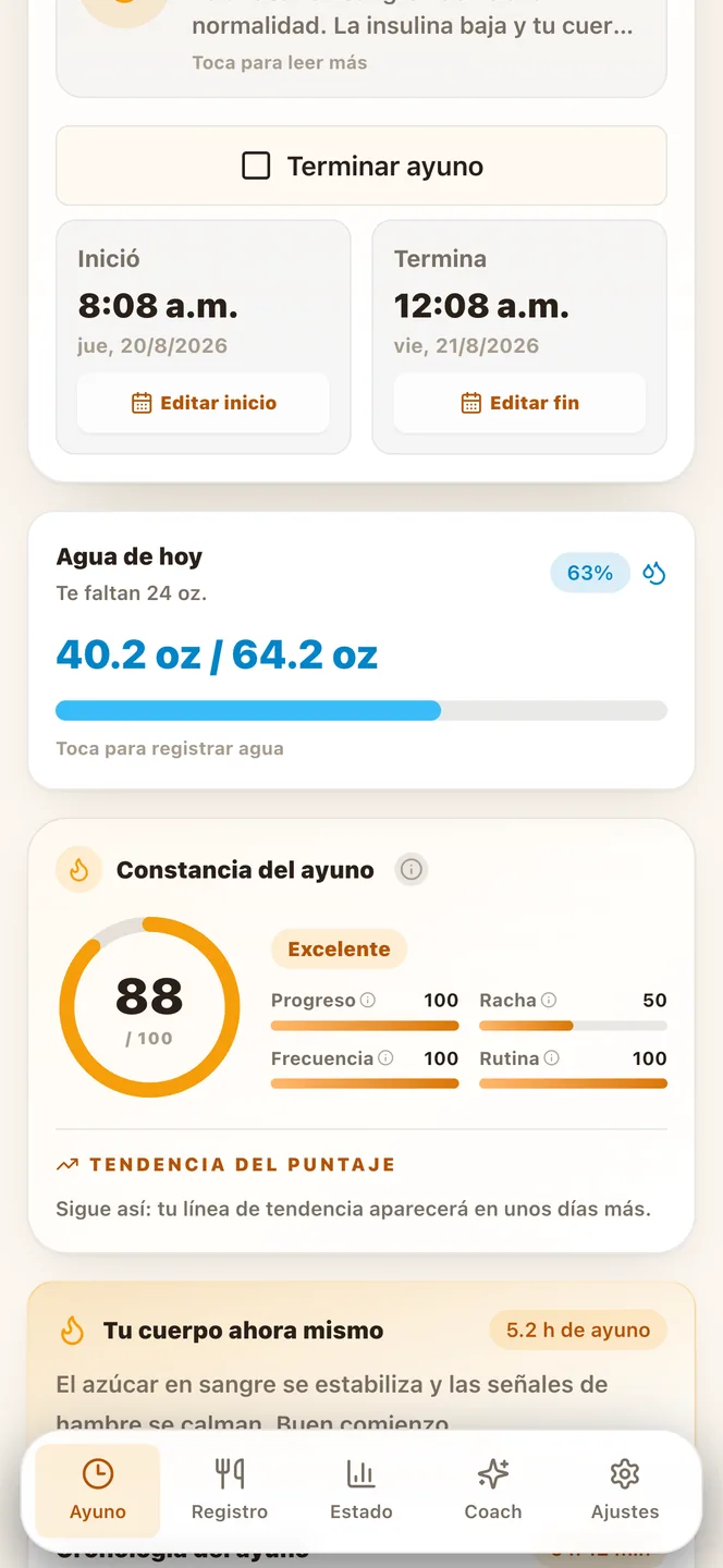 Puntuación de constancia diaria