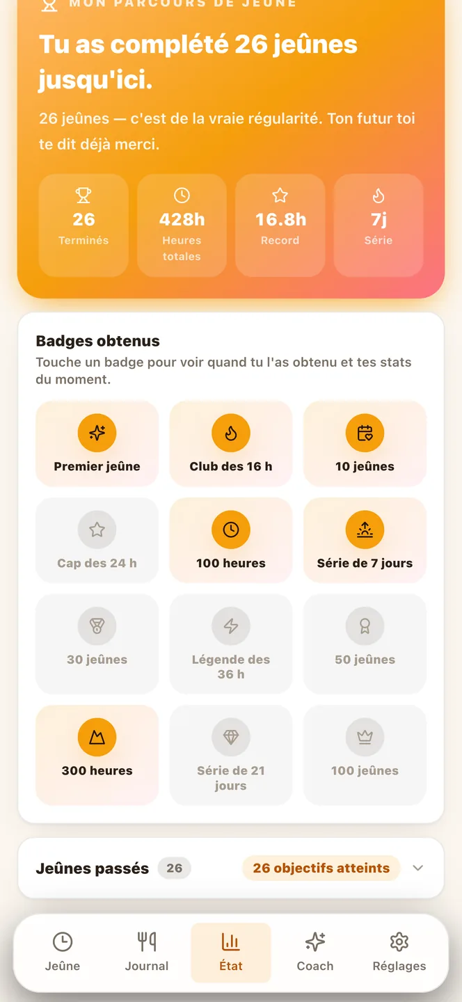 Vos réussites et vos badges